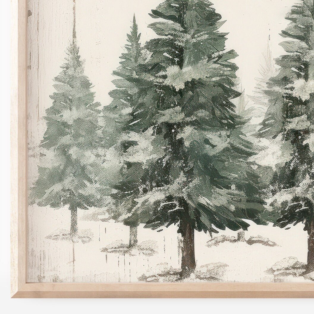 Spruce Trees Wall Art – Nature Living Room Print