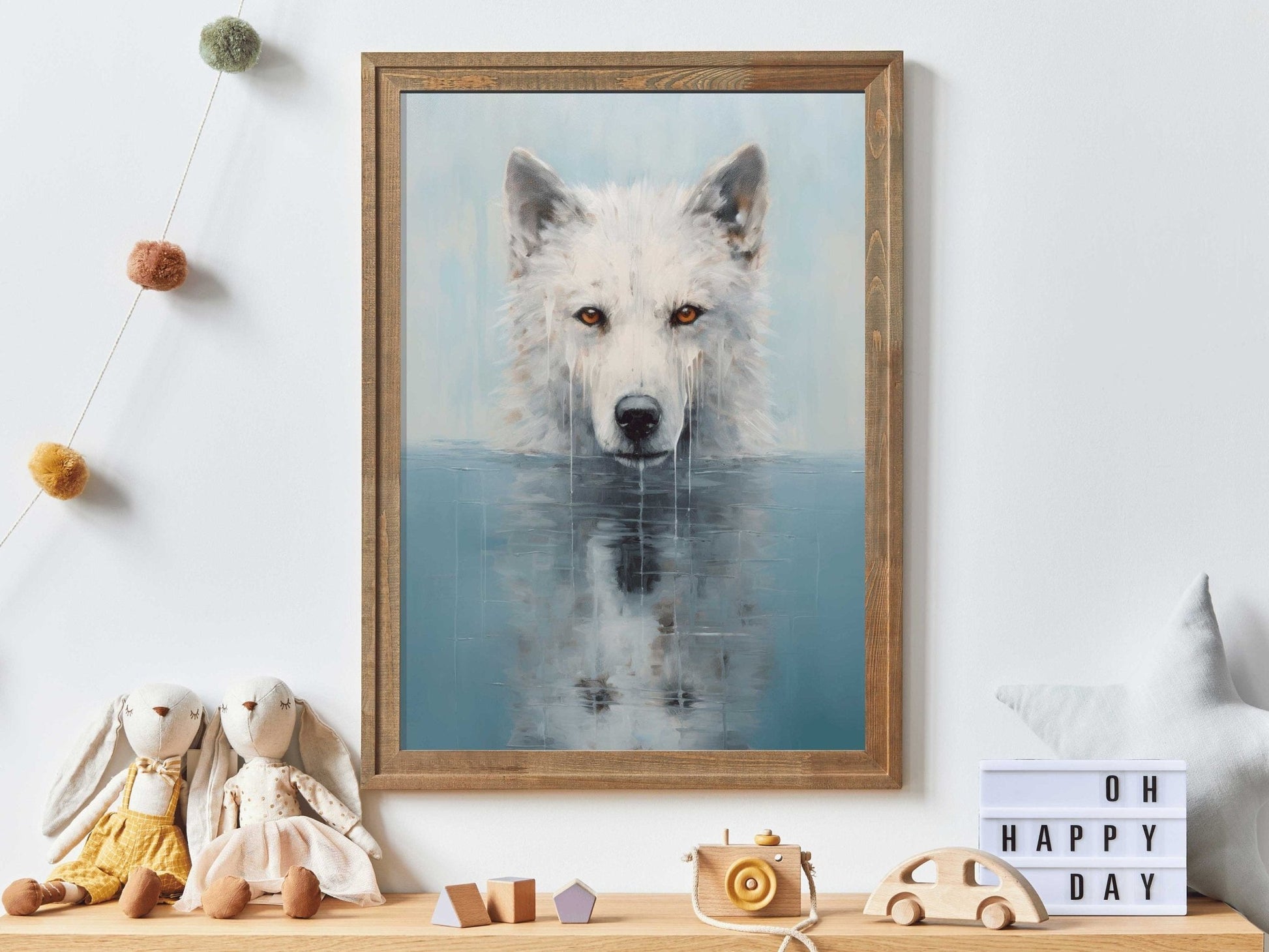 Wolf Wall Art, Woodland Animal Decor, Kids Room Print - WildfieldPrints