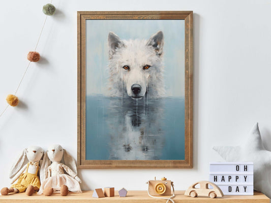 Wolf Wall Art, Woodland Animal Decor, Kids Room Print - WildfieldPrints