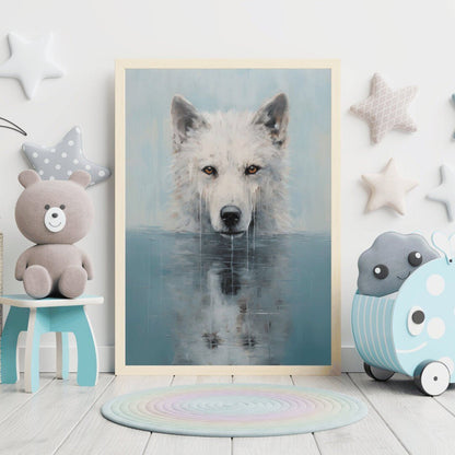 Wolf Wall Art, Woodland Animal Decor, Kids Room Print - WildfieldPrints