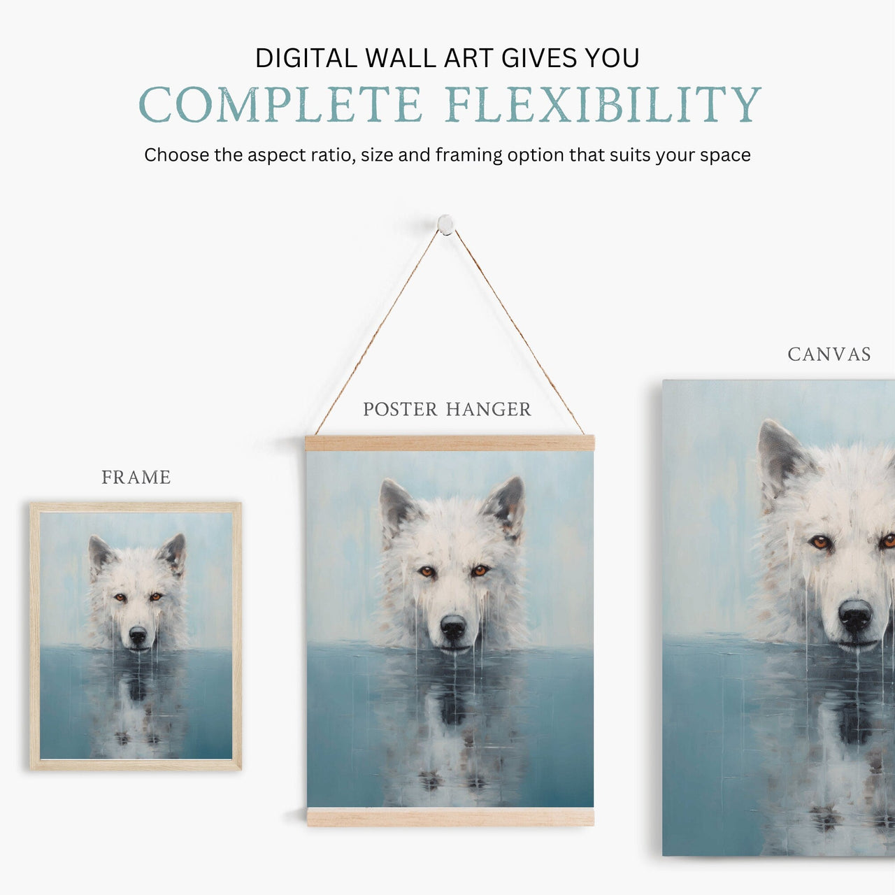 Wolf Wall Art – Animal Boys Room Decor
