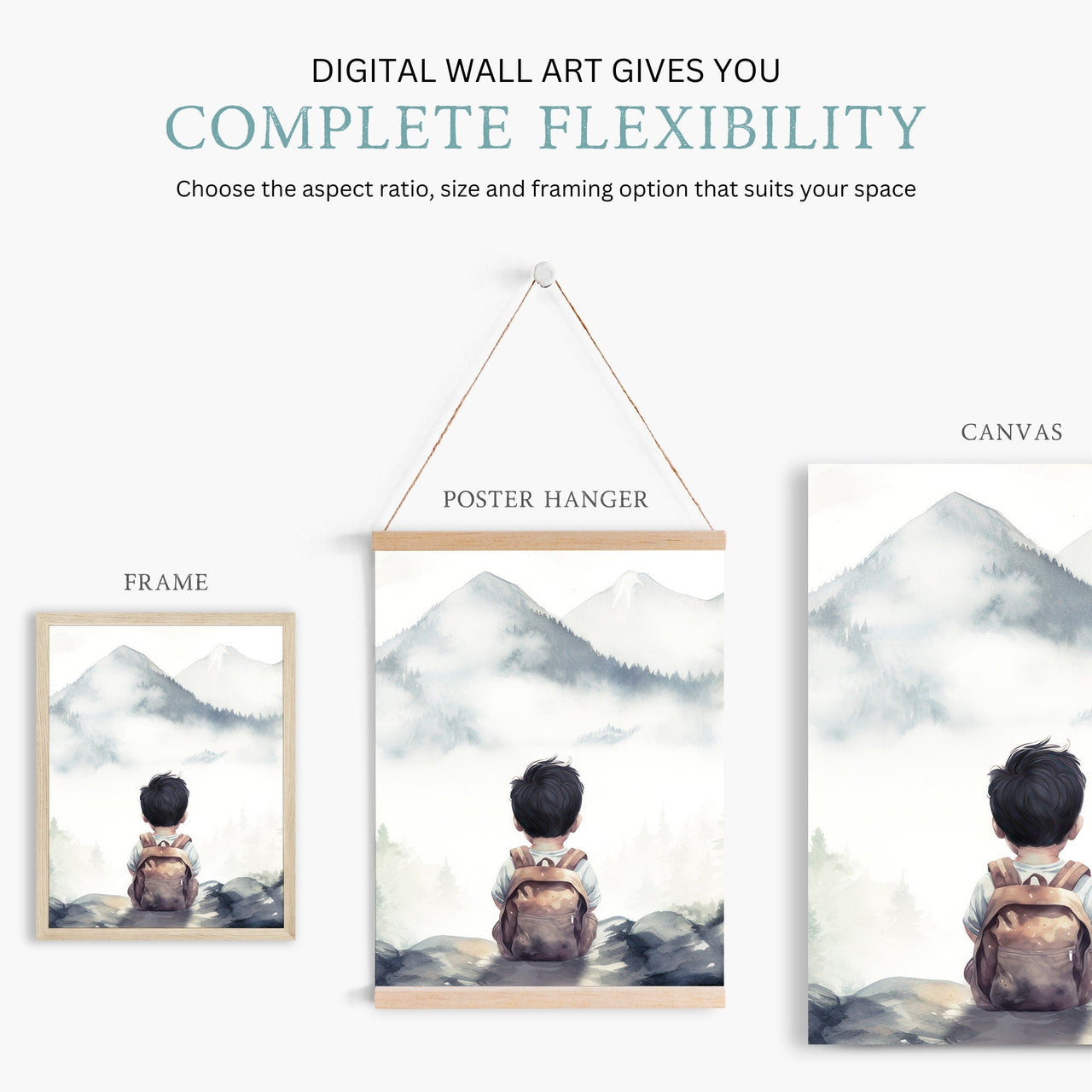 Woodland Bear & Fox Wall Art – Animal Boys Room Print • Set of 3