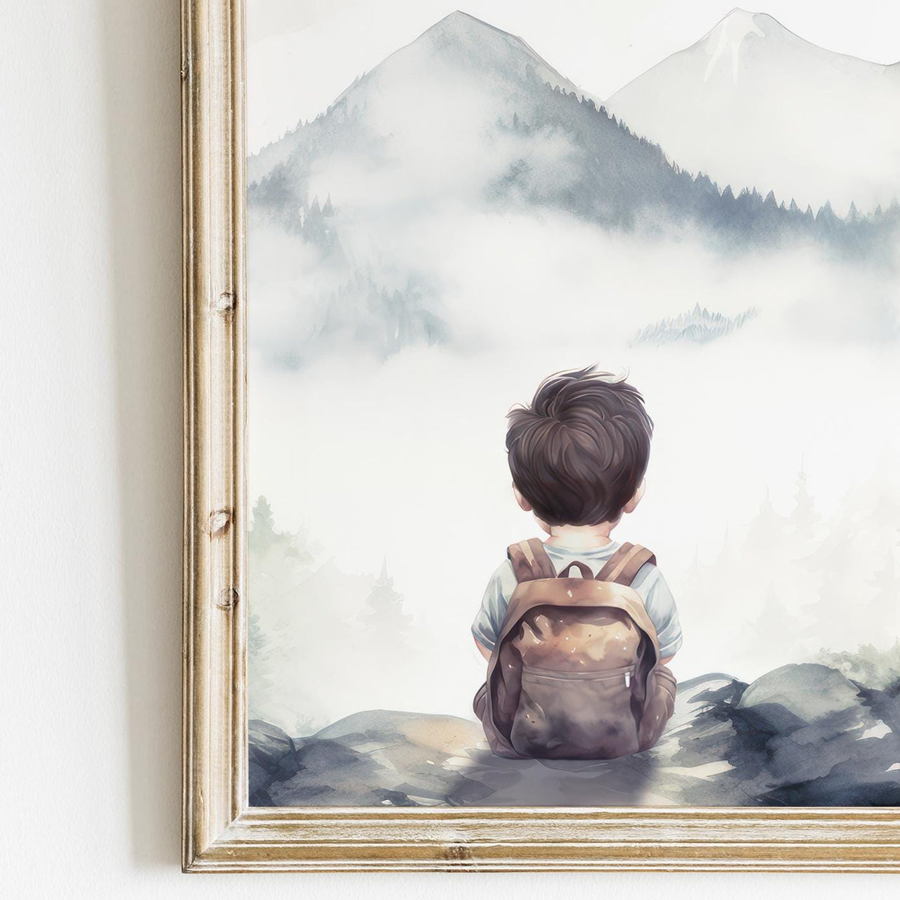 Woodland Bear & Moose Wall Art – Animal Boys Room Print • Set of 3