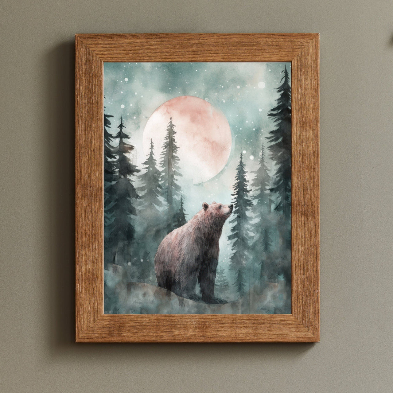 Woodland Animal Wall Art – Forest Nursery Prints for Kids Room • Set of 2