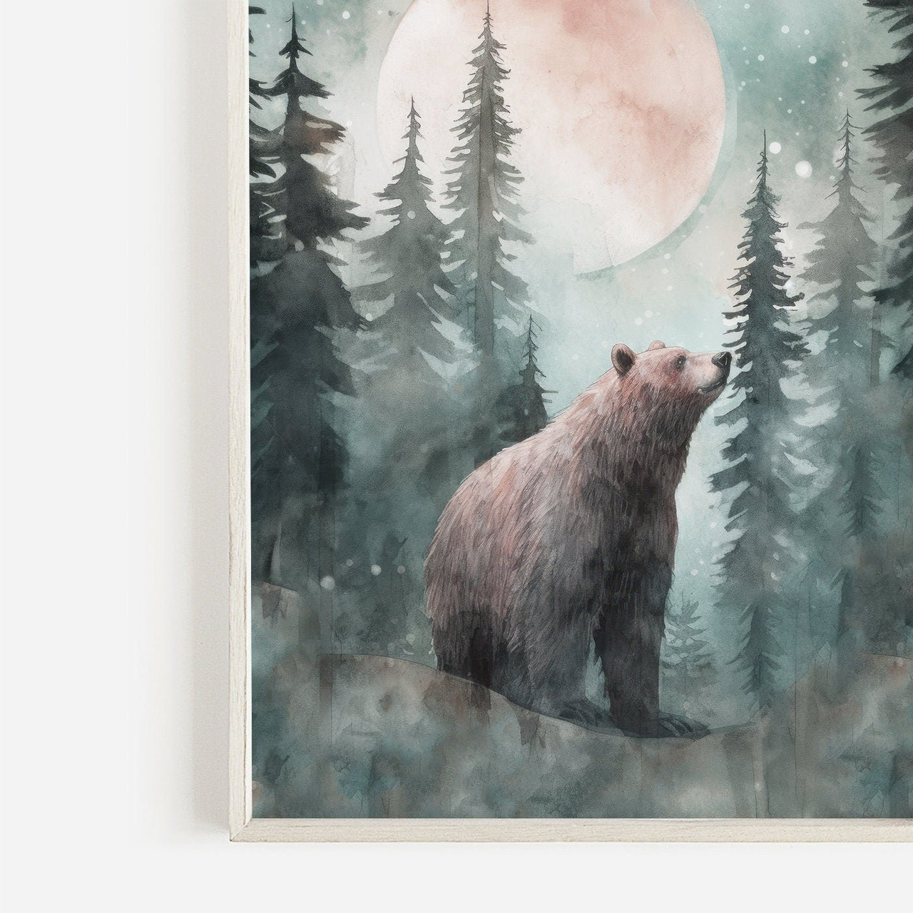 Woodland Animal Wall Art – Forest Nursery Prints for Kids Room • Set of 2