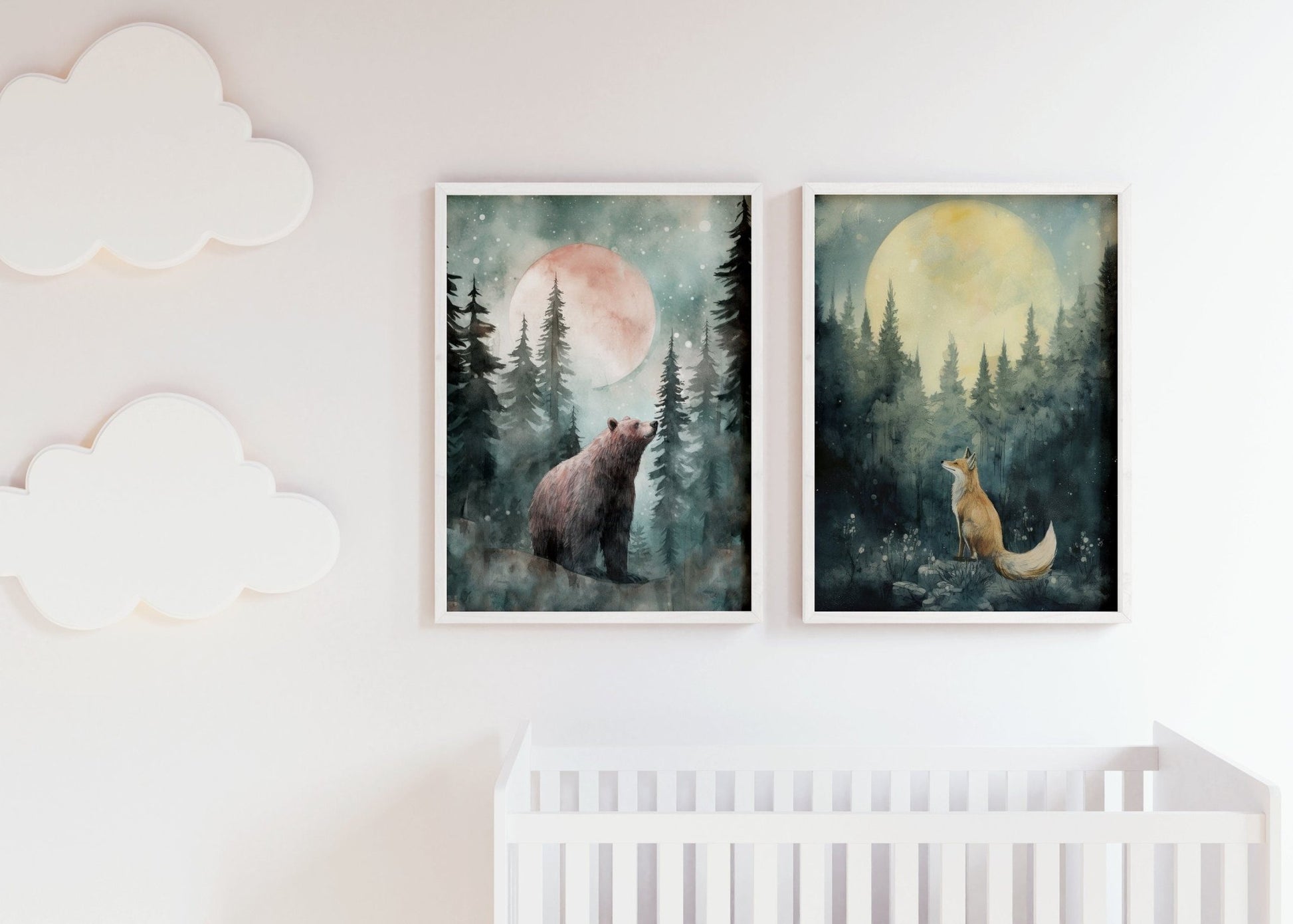 Woodland Animal Prints, Forest Animal Wall Art, Kids Room Decor - WildfieldPrints