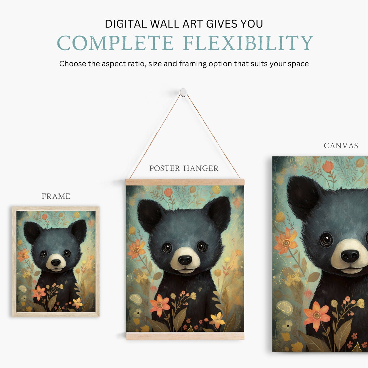 Woodland Animal Wall Art – Forest Nursery Print for Baby Room • Set of 2