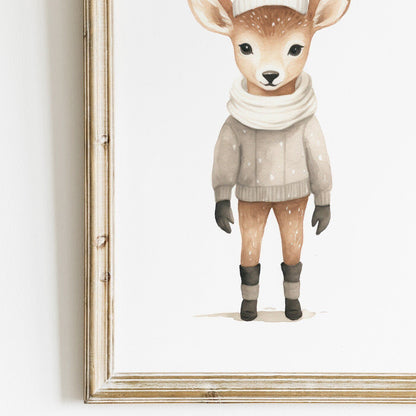 Woodland Animal Prints, Nursery Decor, Fox, Bear & Deer Art, Watercolor - WildfieldPrints