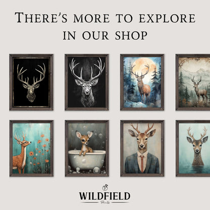 Woodland Animal Prints, Nursery Decor, Fox, Bear & Deer Art, Watercolor - WildfieldPrints