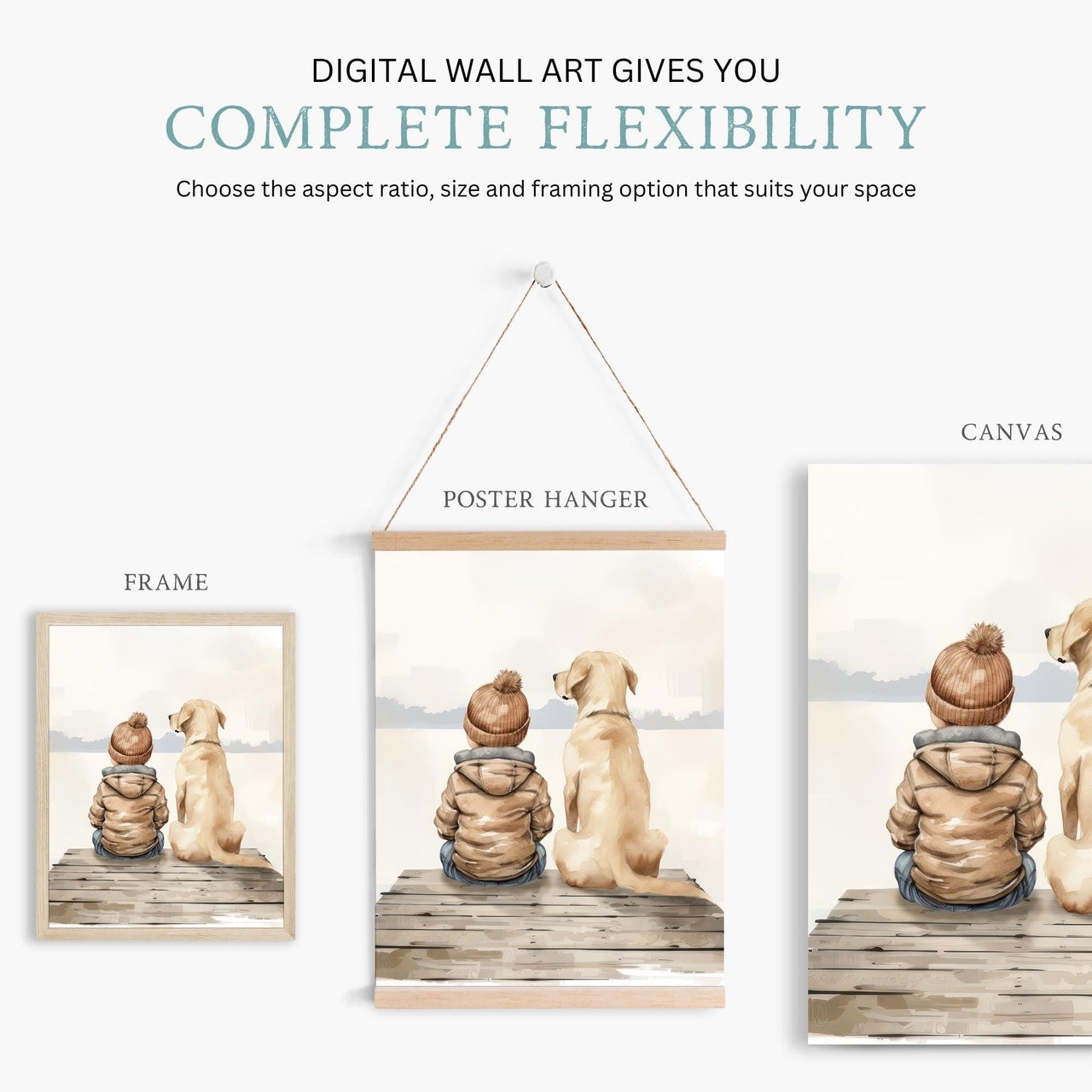 Yellow Lab Nursery Print – Dog Boys Room Wall Art • Set of 3
