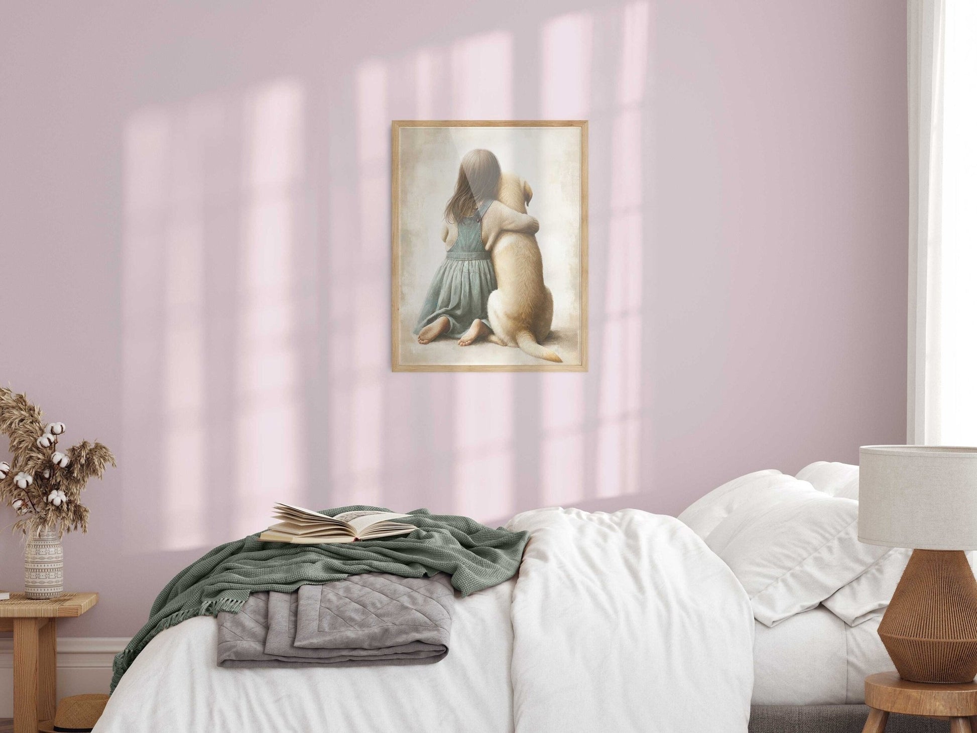 Yellow Labrador Retriever Nursery Decor, Dog Art Print, Toddler Room - WildfieldPrints