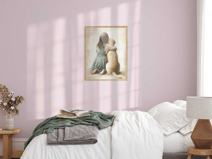 Yellow Labrador Retriever Nursery Decor, Dog Art Print, Toddler Room - WildfieldPrints