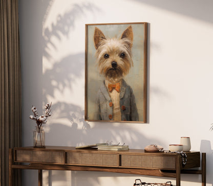 Yorkie Print, Vintage Yorkshire Terrier Decor, Gift for Dog Lovers - WildfieldPrints
