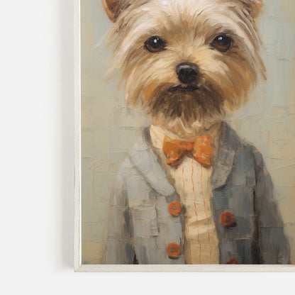 Yorkie Print, Vintage Yorkshire Terrier Decor, Gift for Dog Lovers - WildfieldPrints