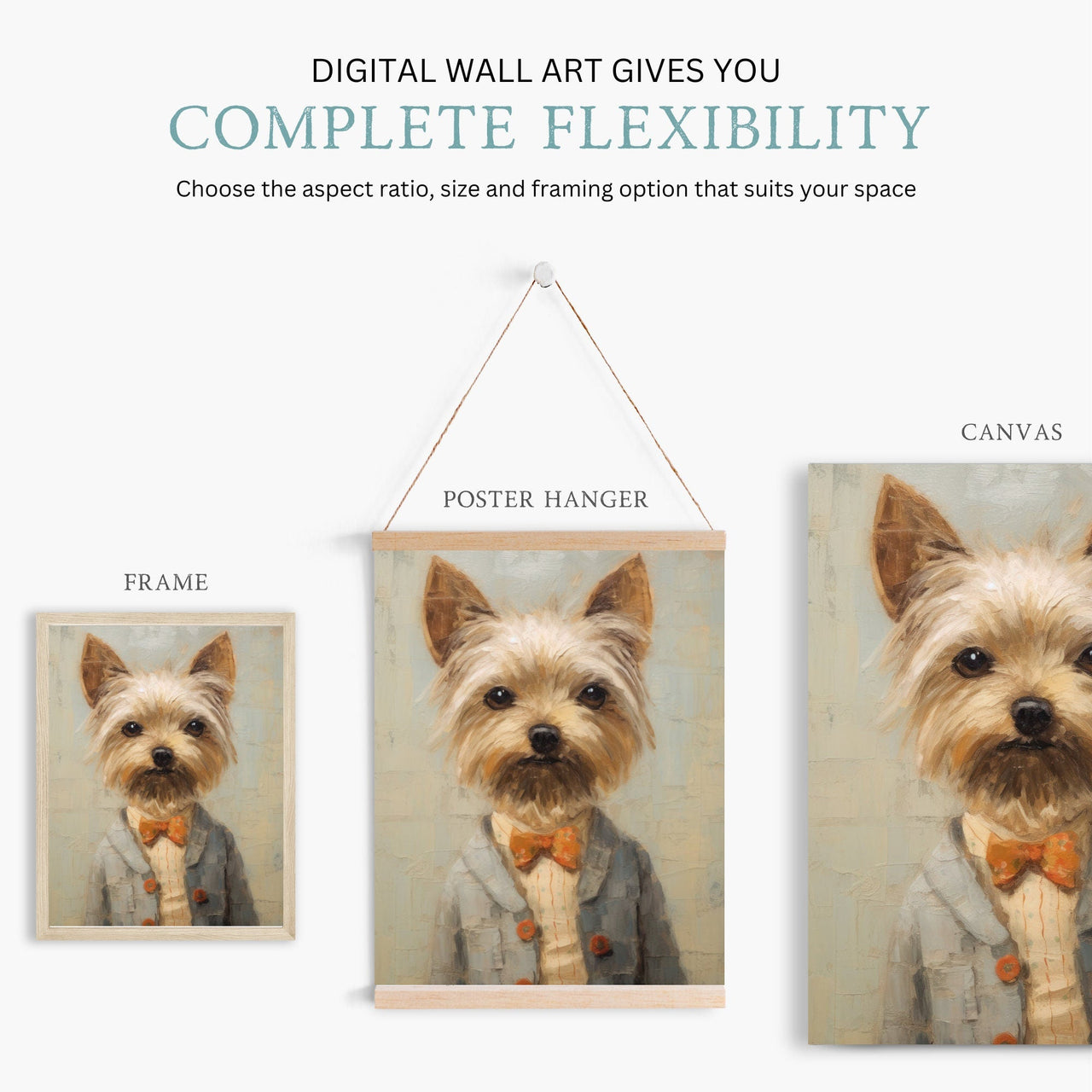 Yorkie Wall Art – Dog Lovers Living Room Print