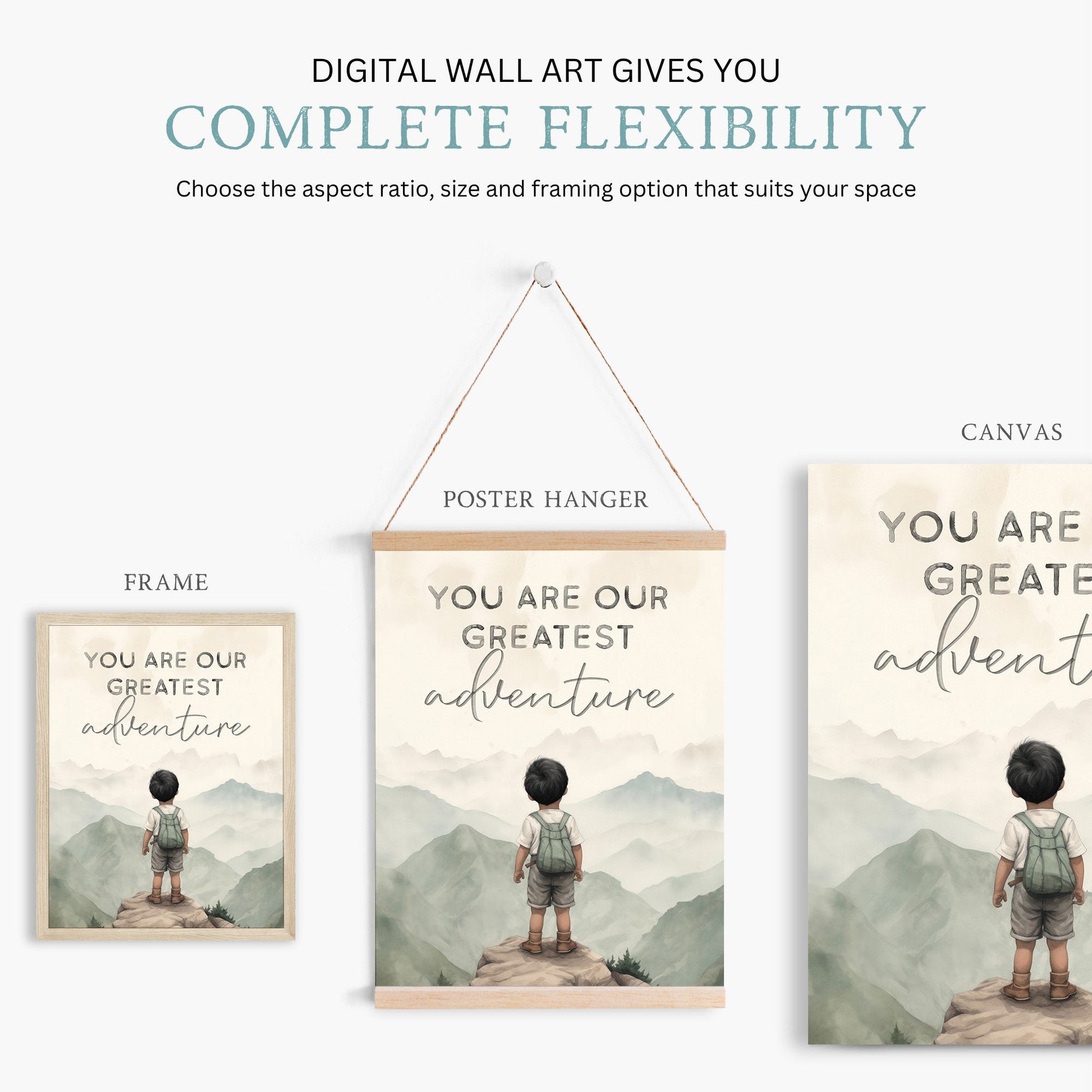 You Are Our Greatest Adventure Print, Adventure Nursery Art, Camping & Hiking Decor - WildfieldPrints