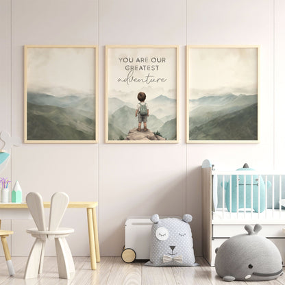 You Are Our Greatest Adventure Print, Boy Adventure Nursery Wall Art, Nature Kids Decor - WildfieldPrints