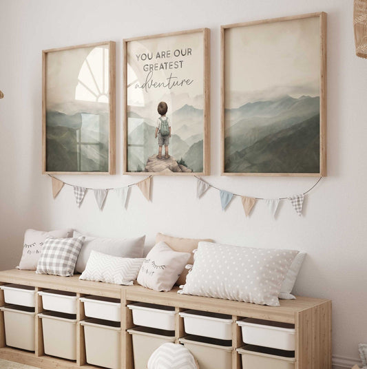 You Are Our Greatest Adventure Print, Boy Adventure Nursery Wall Art, Nature Kids Decor - WildfieldPrints