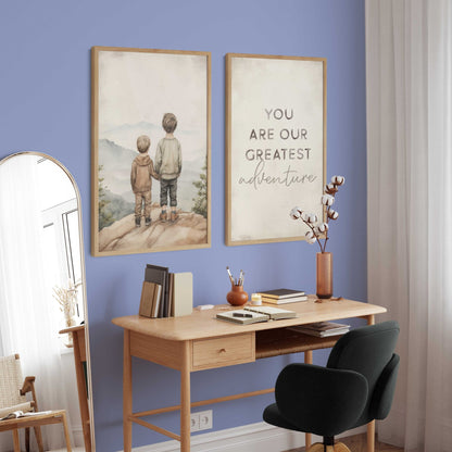 You Are Our Greatest Adventure Print, Brothers Room Decor, Brother Artwork - WildfieldPrints