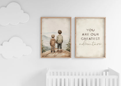You Are Our Greatest Adventure Print, Brothers Room Decor, Brother Artwork - WildfieldPrints