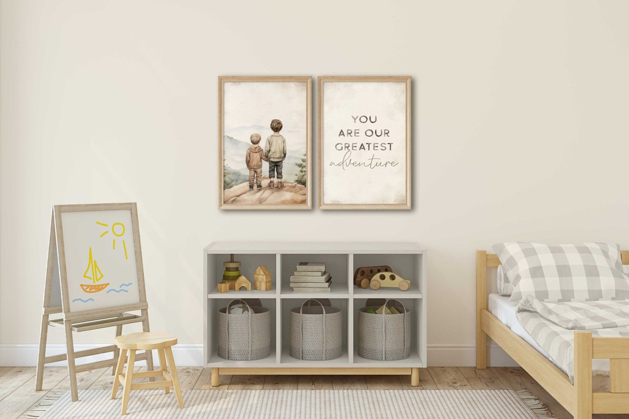 Mountain Adventure Print – Boys Room Wall Decor • Set of 2