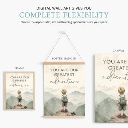You Are Our Greatest Adventure Print, Nursery Quote Art, Adventure Decor - WildfieldPrints