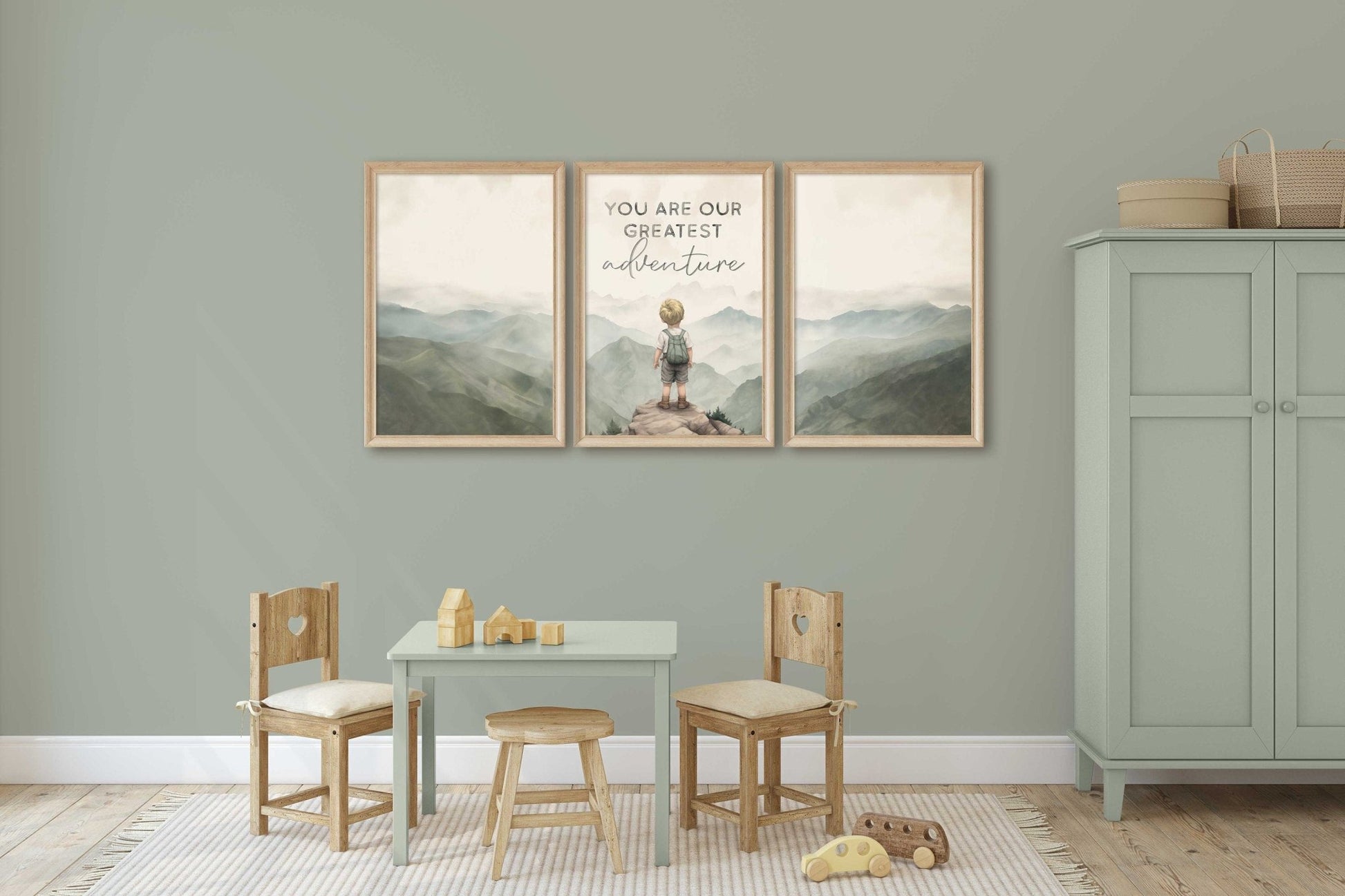 You Are Our Greatest Adventure Print, Nursery Quote Wall Decor, Hot Air Balloon Art - WildfieldPrints