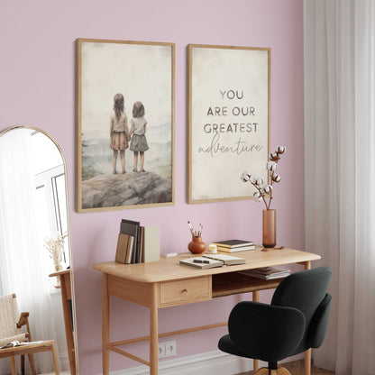 You Are Our Greatest Adventure Print, Sister Room Decor, Sister Art - WildfieldPrints