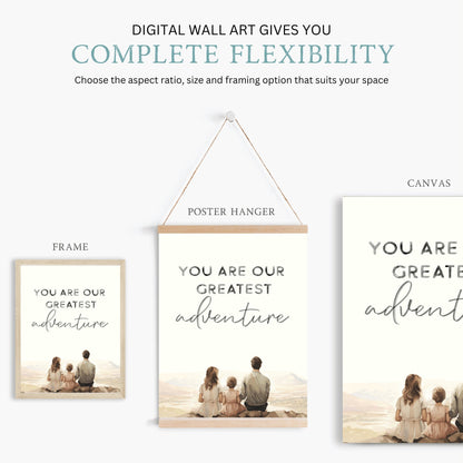 You Are Our Greatest Adventure Quote Wall Art, Nursery Decor, Family Love Print - WildfieldPrints