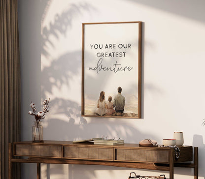 You Are Our Greatest Adventure Quote Wall Art, Nursery Decor, Family Love Print - WildfieldPrints