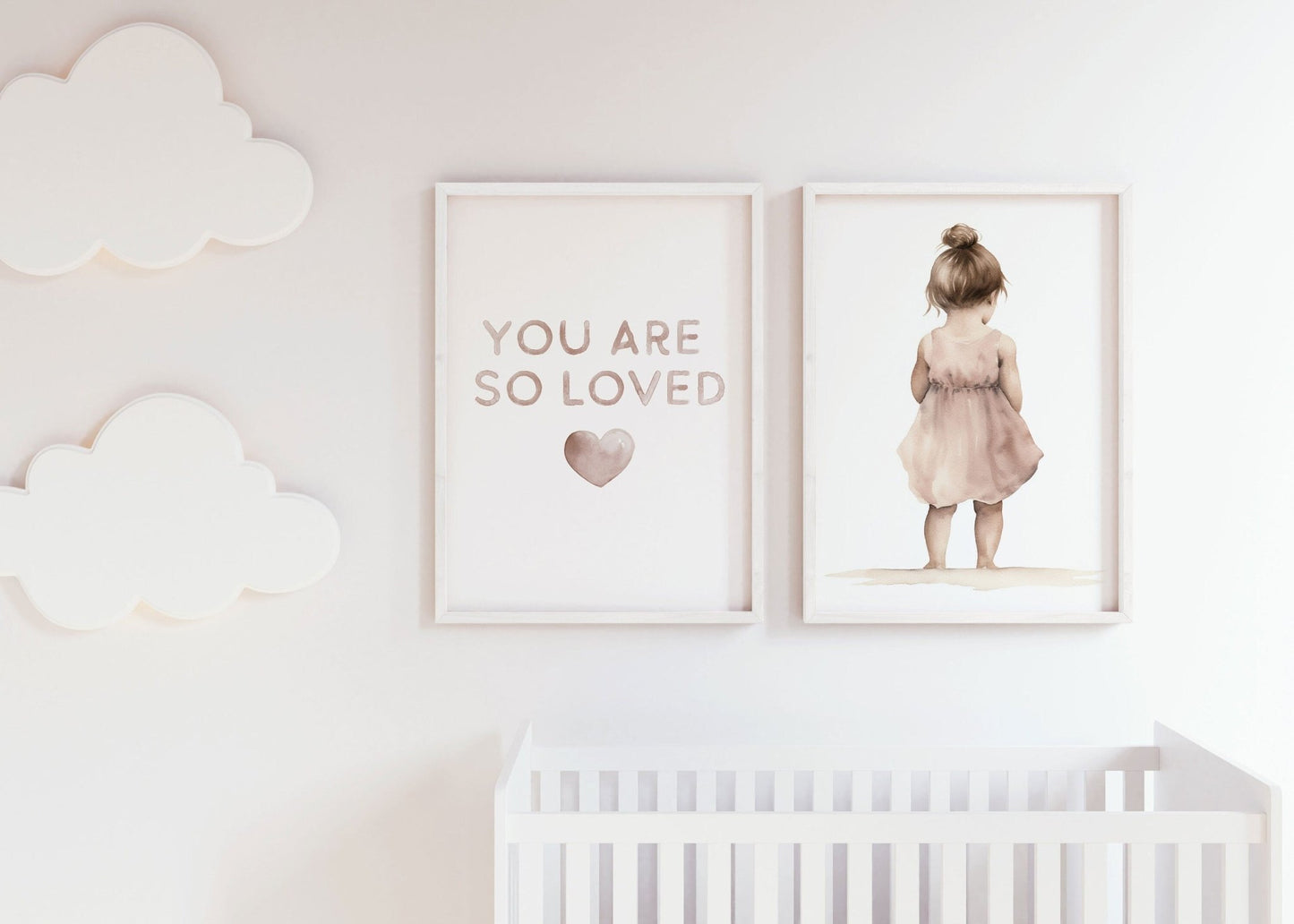 You Are So Loved, Girls Nursery Quote, Vintage Pink Wall Decor - WildfieldPrints