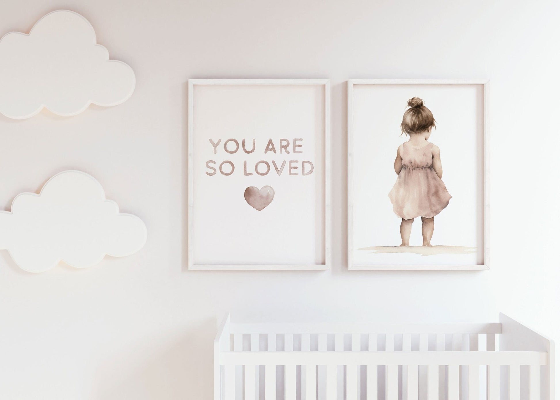 You Are So Loved, Girls Nursery Quote, Vintage Pink Wall Decor - WildfieldPrints
