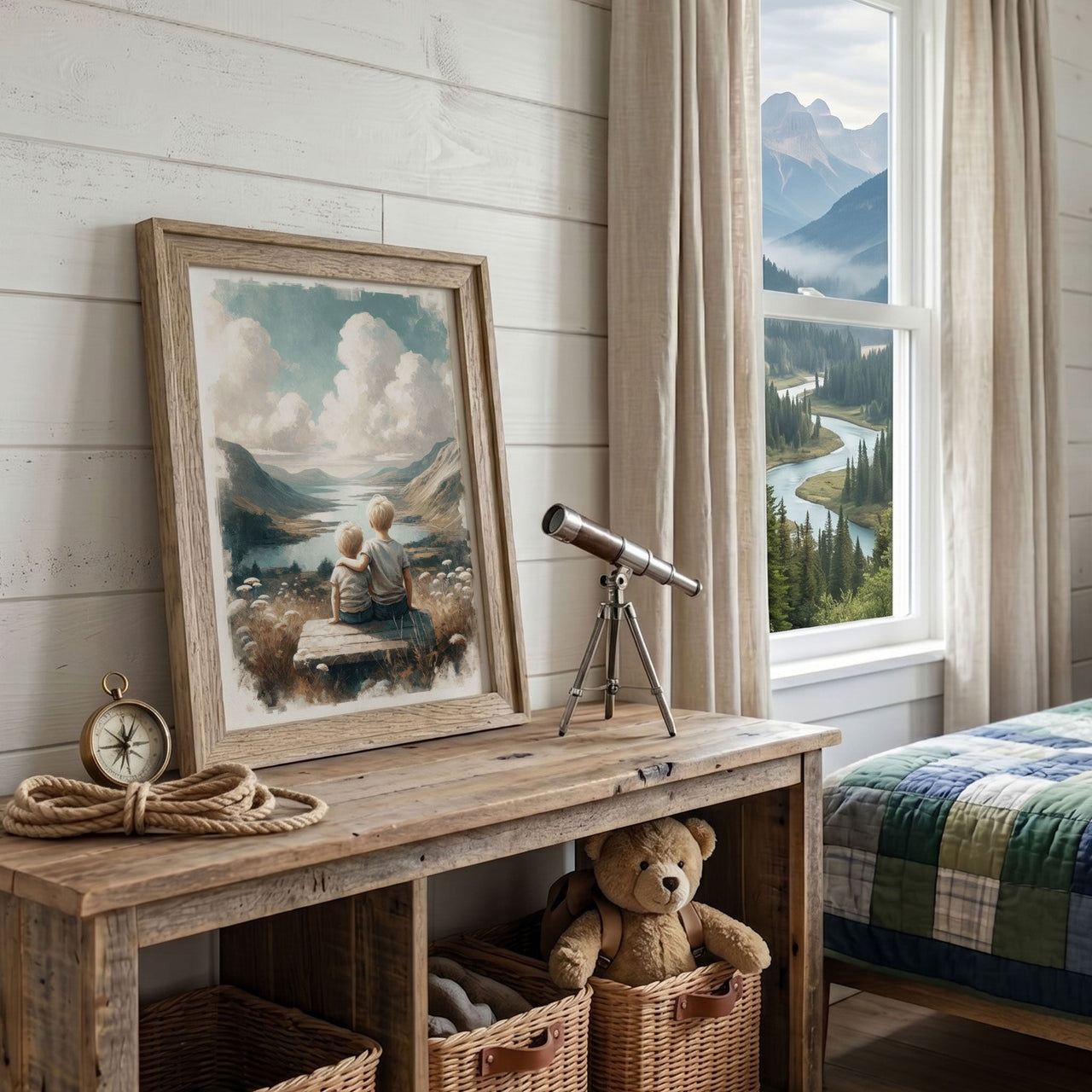 Young Brothers Wall Art – Nature Boys Room Decor